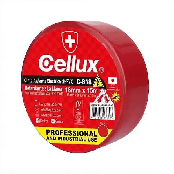 Cinta Aislante Cellux Roja