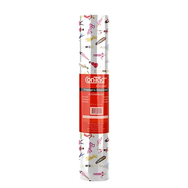 Rollo Adhesivo Contact Estampado 20mts Mundo Barbie