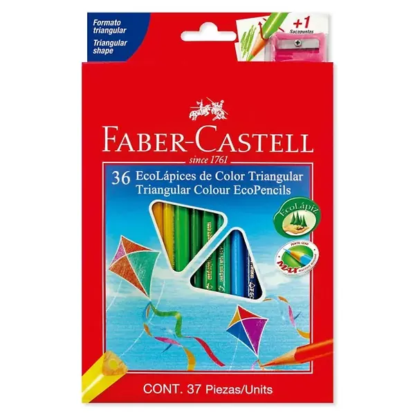 Colores Faber Castell Ecólogicos Triangular 36 Und