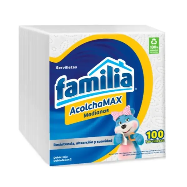 Servilletas Familia Medianas 100 Und