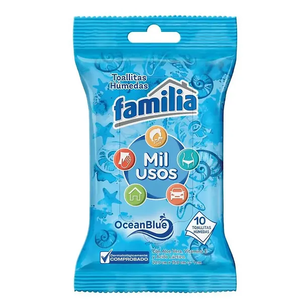 Toallitas Húmedas Familia Mil Usos 10 Und