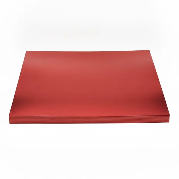 Cartulina Metalizada 1/8 Roja X 10
