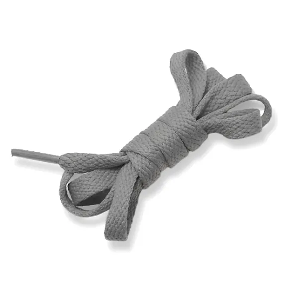 Cordón Tenis Plano 40cm Gris