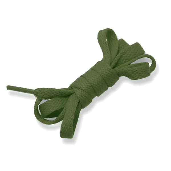 Cordón Tenis Plano 40cm Verde Militar