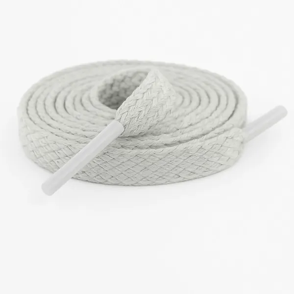 Cordón Tenis Plano 60cm Gris Claro