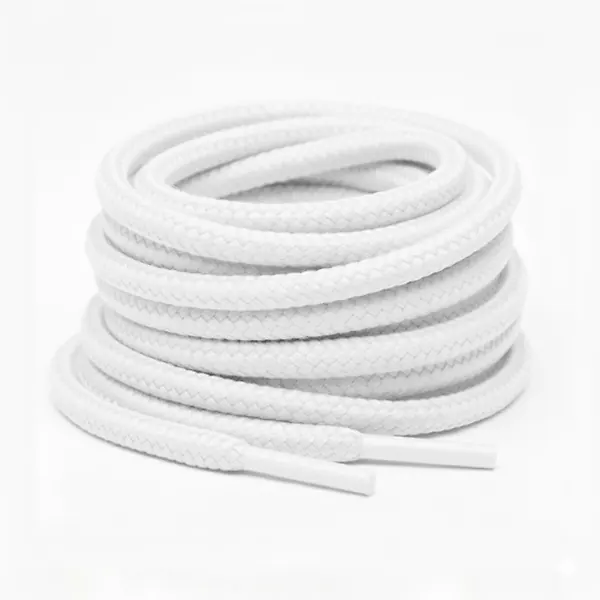 Cordón Tenis Redondo 120cm Blanco