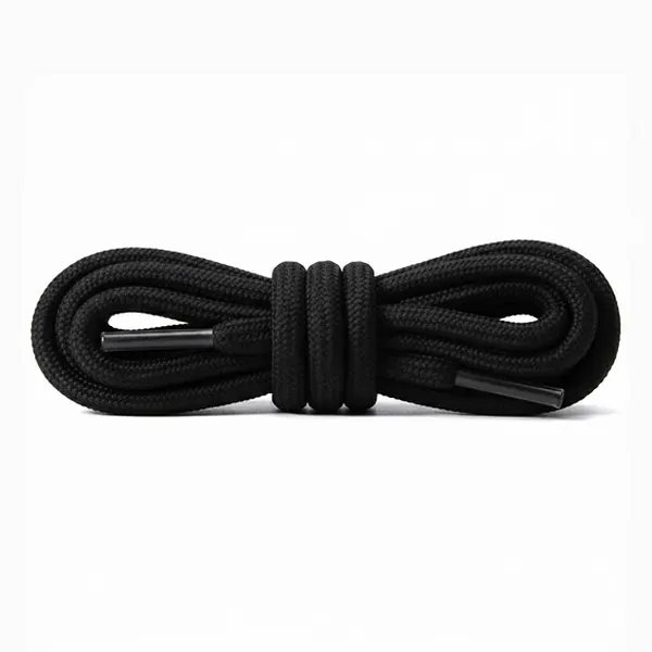 Cordón Tenis Redondo 60cm Negro