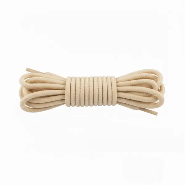 Cordón Tenis Redondo 90cm Beige