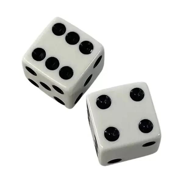 Juego De 2 Dados Blanco Grande