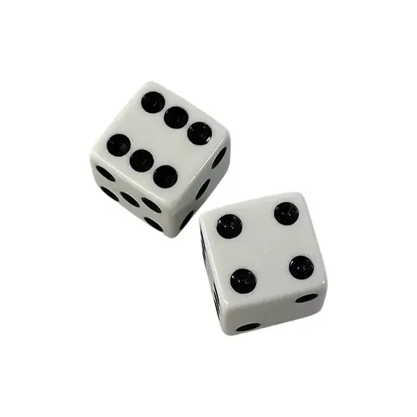 Juego De 2 Dados Blanco Mediano
