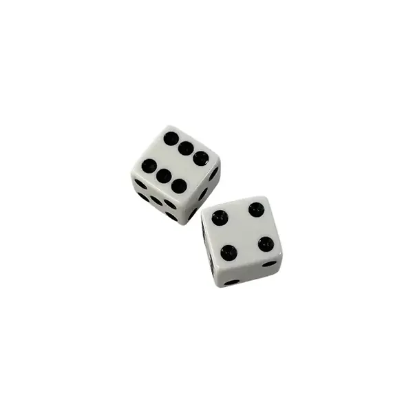 Juego De 2 Dados Blanco Pequeño