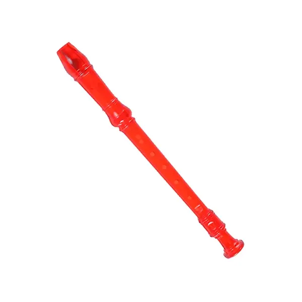 Flauta Dulce Traslucida Roja
