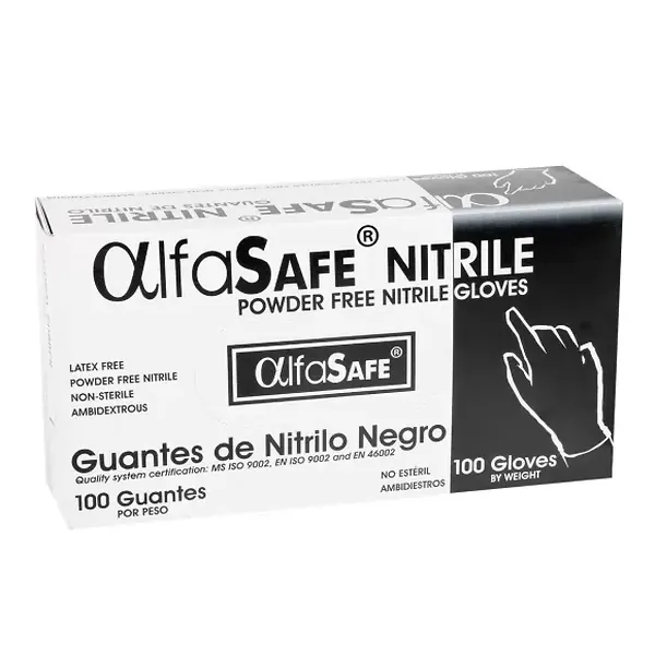 Guante Nitrilo M Negro 100 Und
