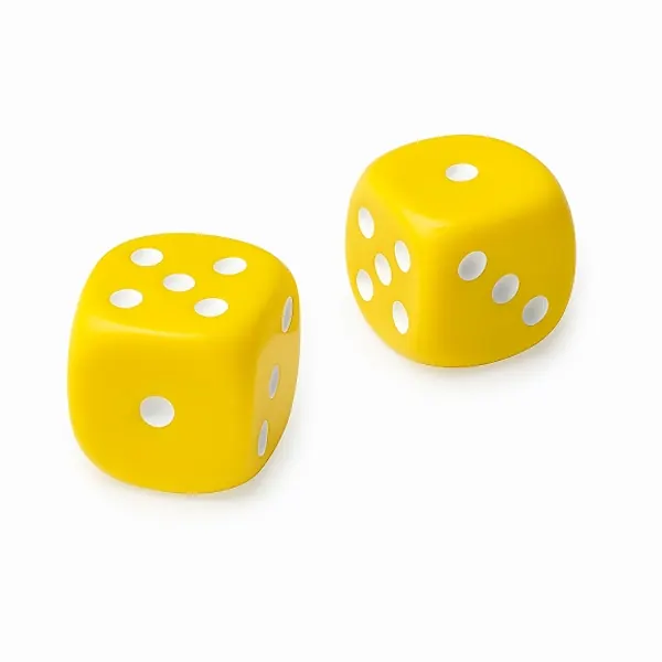 Juego De 2 Dados Grande Amarillo