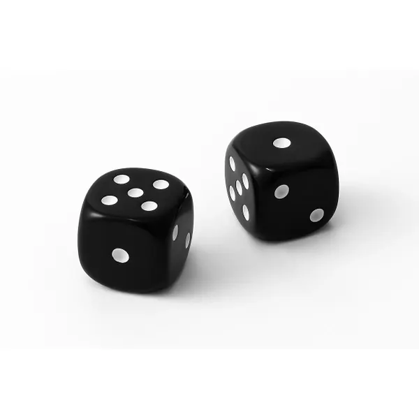 Juego De 2 Dados Grande Negro