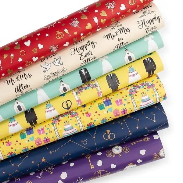 Papel Regalo Matrimonio Pliego X 10