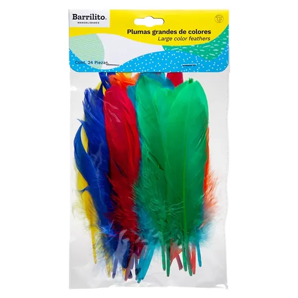 Plumas De Colores X 24