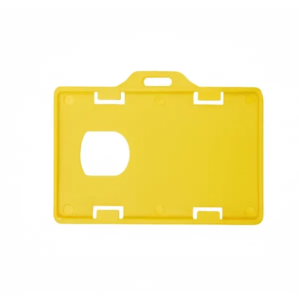 Porta Carnet Plastico Horizontal Amarillo
