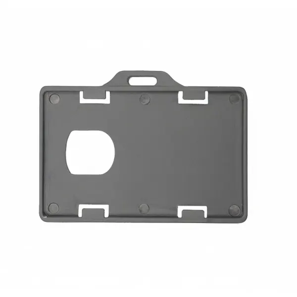 Porta Carnet Plastico Horizontal Gris