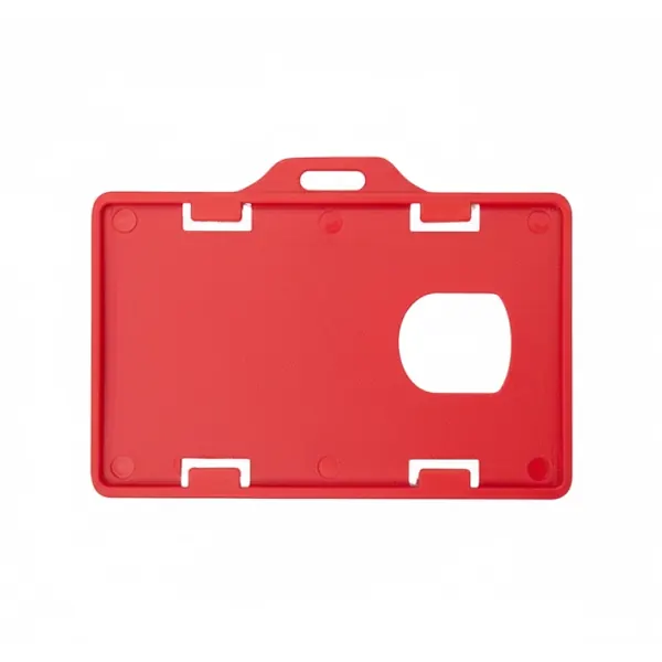 Porta Carnet Plastico Horizontal Rojo