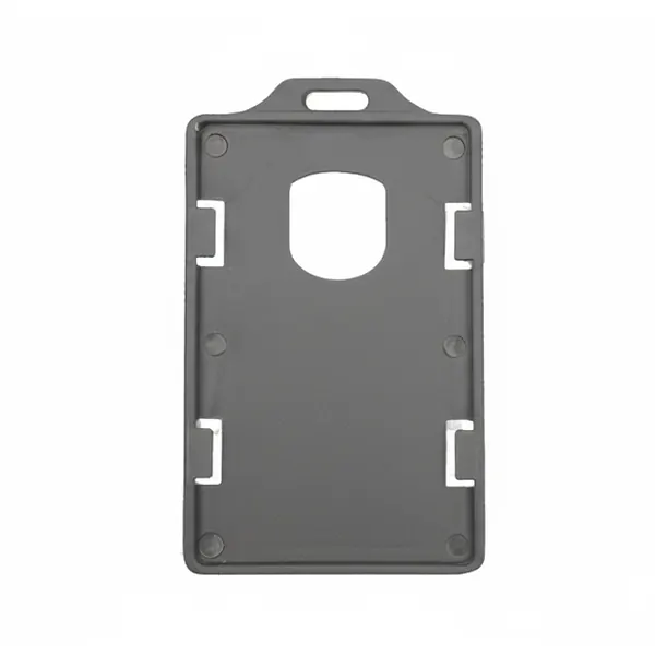 Porta Carnet Plastico Vertical Gris