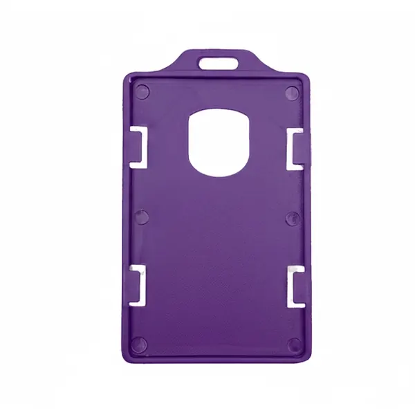 Porta Carnet Plastico Vertical Morado