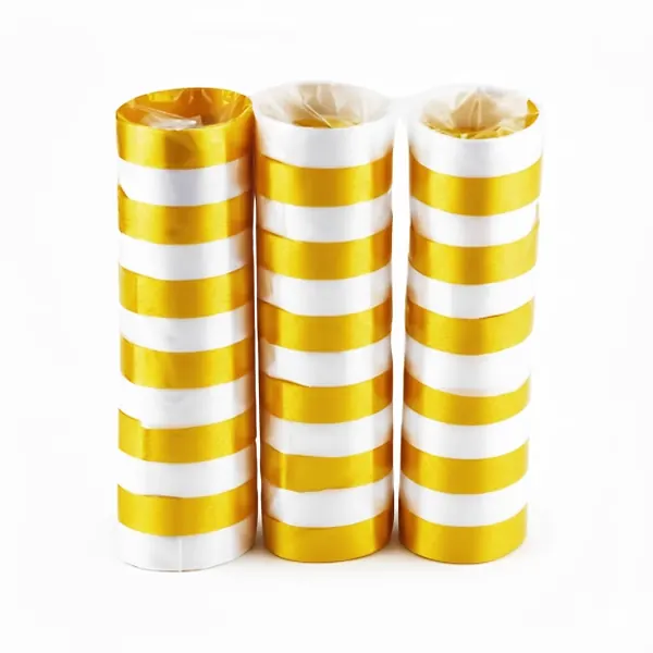 Serpentinas Satinadas Amarillo X 3
