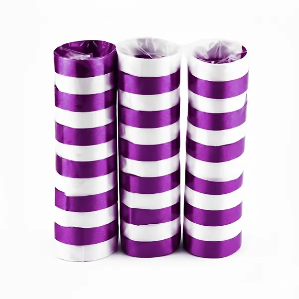 Serpentinas Satinadas Morado X 3