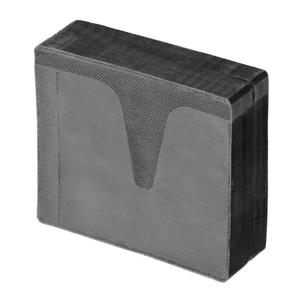 Sobre Fundas Doble Felpa Para Cd Negro X 100