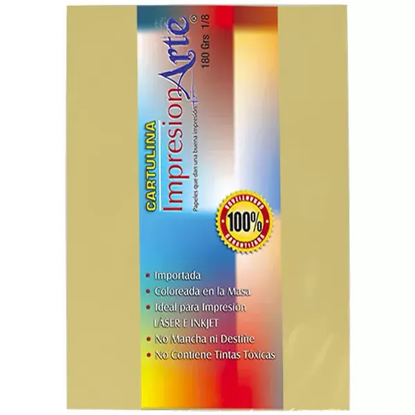 Cartulina Iris 1/8 Amarillo Claro X 10