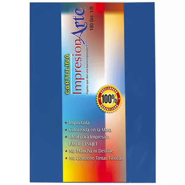 Cartulina Iris 1/8 Turquesa 10 Und