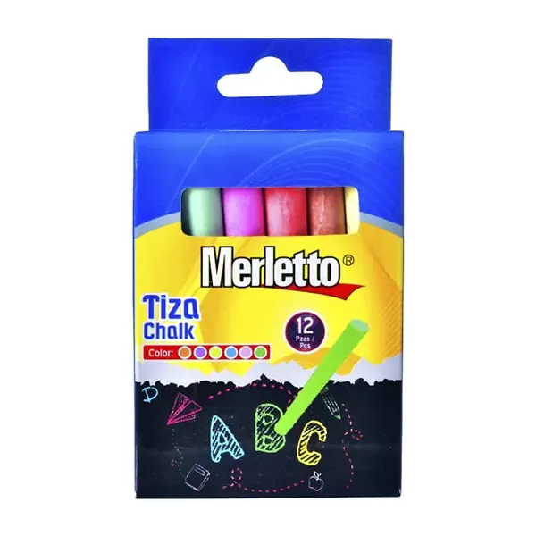 Tiza Tablero Merletto Multicolor X 12