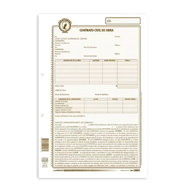 Contrato Civil De Obra Legis 55-09