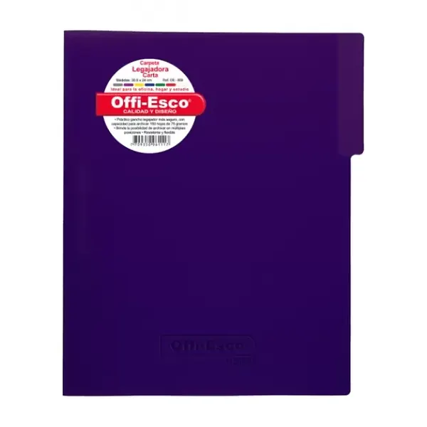 Carpeta Legajadora Con Gancho Offi Esco Oe-808 Carta Morado