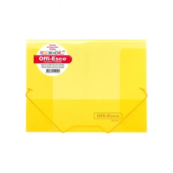 Carpeta Seguridad Offi Esco Oe-802 Carta Amarillo