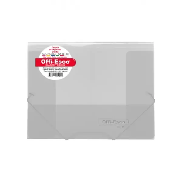 Carpeta Seguridad Offi Esco Oe-802 Carta Transparente
