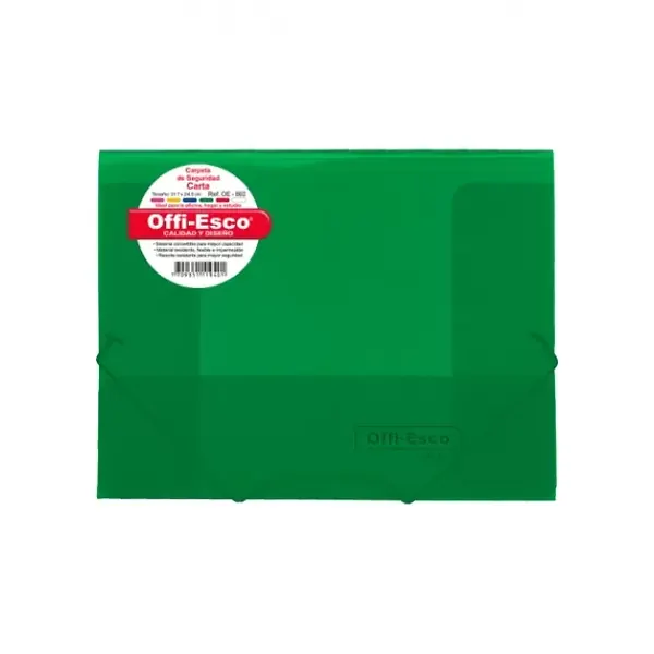 Carpeta Seguridad Offi Esco Oe-802 Carta Verde