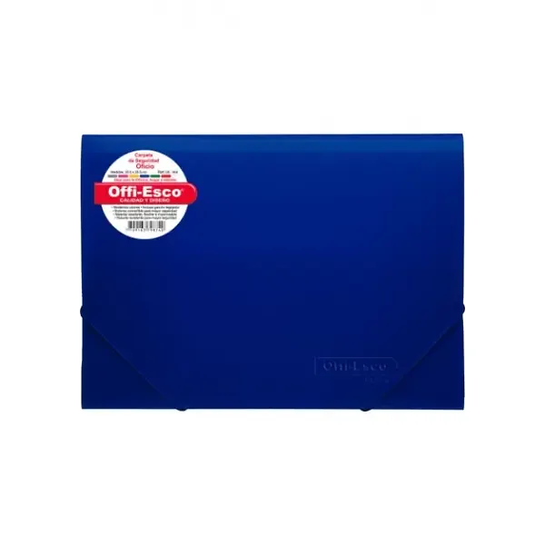 Carpeta Seguridad Offi Esco Oe-804 Oficio Azul