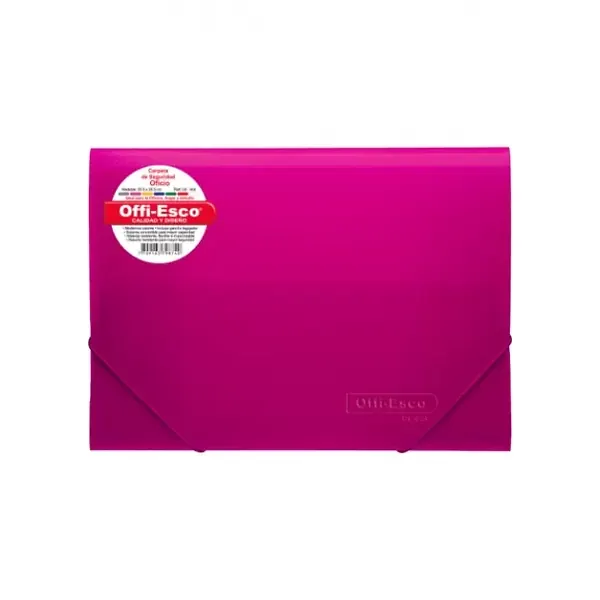 Carpeta Seguridad Offi Esco Oe-804 Oficio Fucsia