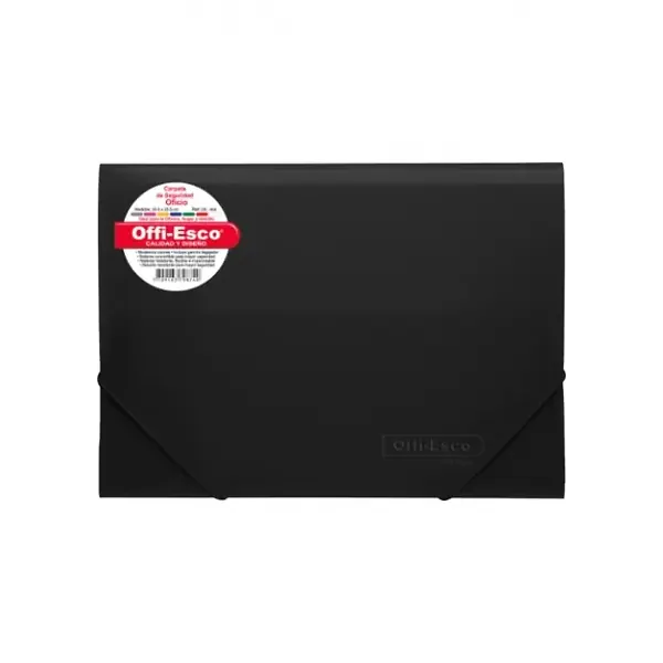 Carpeta Seguridad Offi Esco Oe-804 Oficio Negro