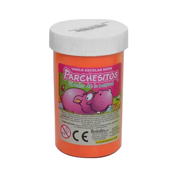 Vinilo Parchesito Neon 125gr Naranja