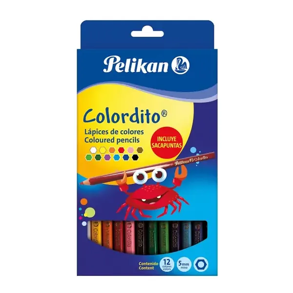 Colores Pelikan Hexagonal 12 Und