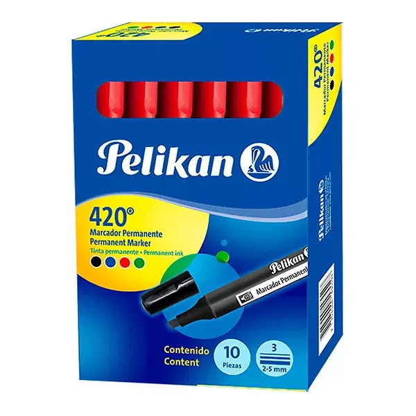 Marcador Pelikan Permanente 420 Rojo X 10