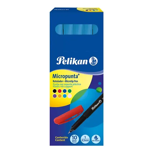 Micropunta Pelikan Turquesa X 10