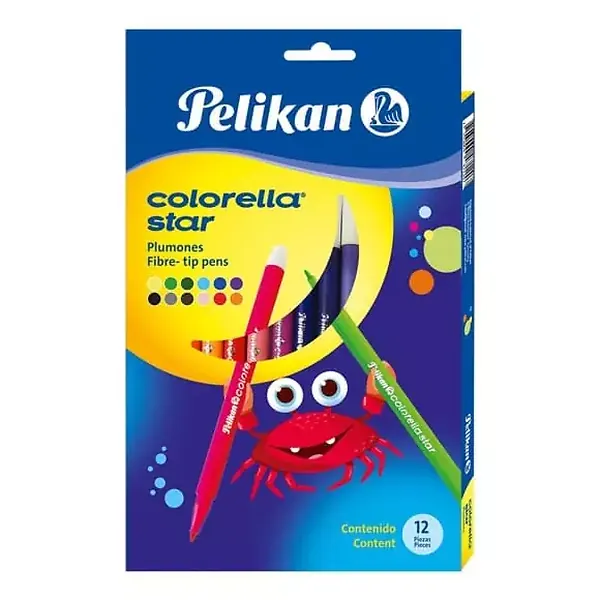 Plumón Pelikan Colorella Multicolor X 12