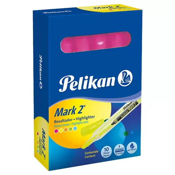 Resaltador Pelikan Mark 2 Fucsia X 10