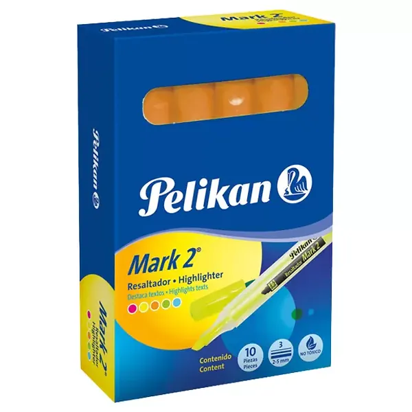Resaltador Pelikan Mark 2 Naranja X 10