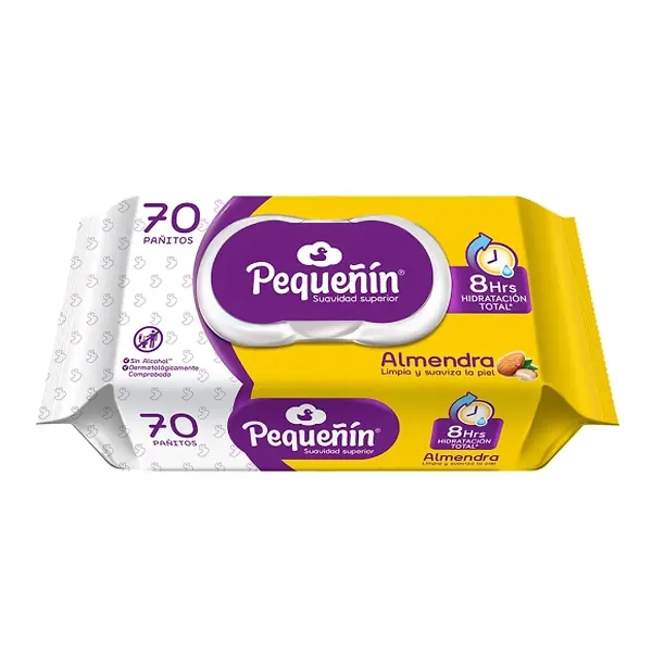 Pañitos Humedos Pequeñin Almendra 70 Und