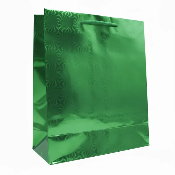 Bolsa De Regalo Holográfica Primavera Jumbo Verde