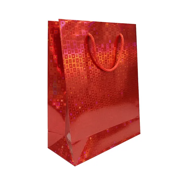 Bolsa De Regalo Holográfica Primavera L Roja